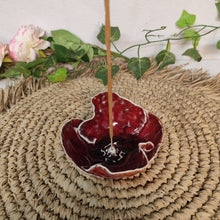 Charger l'image dans la galerie, Porte-Encens coquelicot rouge intense