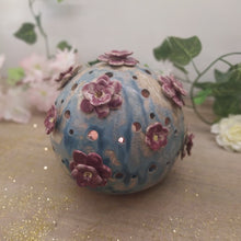 Charger l'image dans la galerie, Photophore Floral Turquoise & Rose