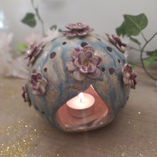 Charger l'image dans la galerie, Photophore Floral Turquoise & Rose