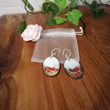 Charger l&#39;image dans la galerie, Boucles d&#39;oreilles Terre Rouge enneigée
