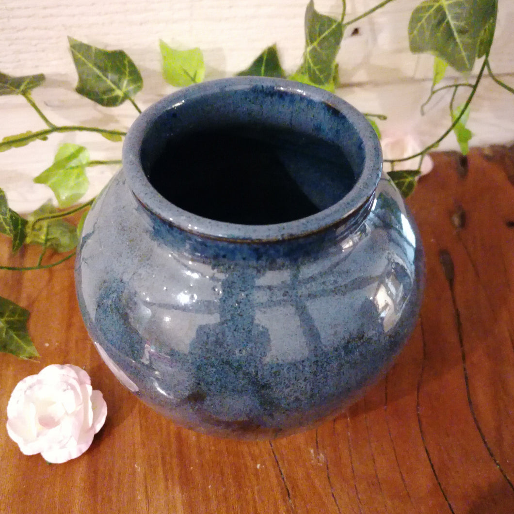 Vase Rond Bleu Profond